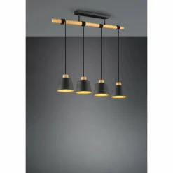 Suspension Trio-Leuchten Harris Noir, 4 lumières