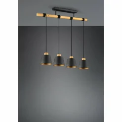 Suspension Trio-Leuchten Harris Noir, 4 lumières