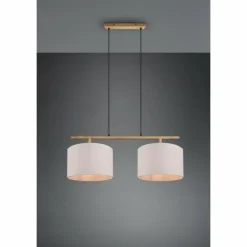 Suspension Trio-Leuchten Korba Brun, 2 lumières