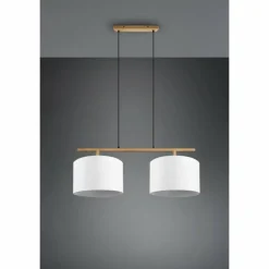 Suspension Trio-Leuchten Korba Brun, 2 lumières