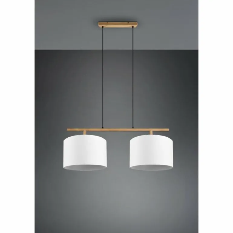 Suspension Trio-Leuchten Korba Brun, 2 lumières