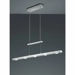 Suspension Trio-Leuchten Lacal LED Nickel mat, 7 lumières
