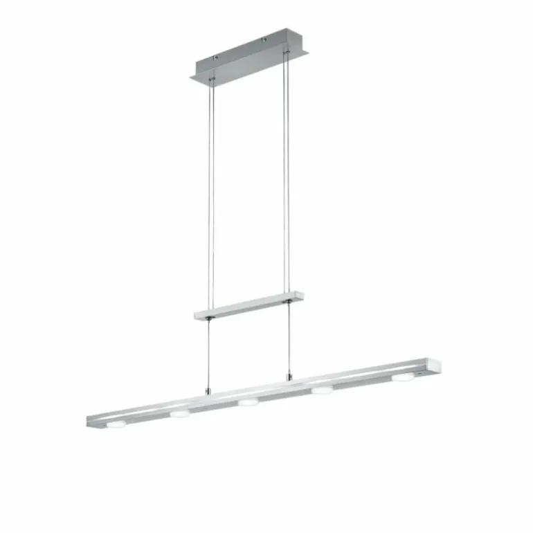 Suspension Trio-Leuchten Lacal LED Nickel mat, 7 lumières