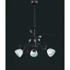 Suspension Trio-Leuchten Traditio Brun foncé, Rouille, 3 lumières