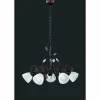 Suspension Trio-Leuchten Traditio Brun foncé, Rouille, 5 lumières