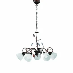 Suspension Trio-Leuchten Traditio Brun foncé, Rouille, 5 lumières