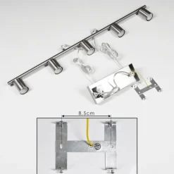 Suspension Tulla Nickel mat, 5 lumières