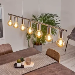 Suspension Tulla Nickel mat, 7 lumières