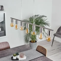 Suspension Tulla Nickel mat, 7 lumières