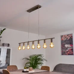 Suspension Tulla Nickel mat, 7 lumières