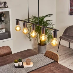 Suspension Tulla Noir, 5 lumières