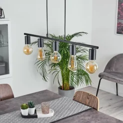 Suspension Tulla Noir, 5 lumières