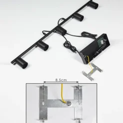 Suspension Tulla Noir, 5 lumières