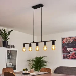 Suspension Tulla Noir, 5 lumières
