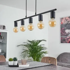 Suspension Tulla Noir, 5 lumières