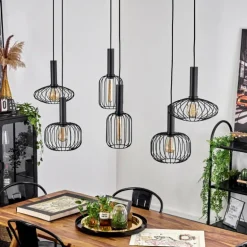 Suspension Turkhauta Noir, 6 lumières