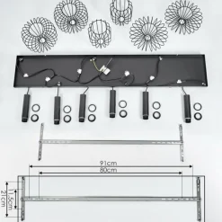 Suspension Turkhauta Noir, 6 lumières