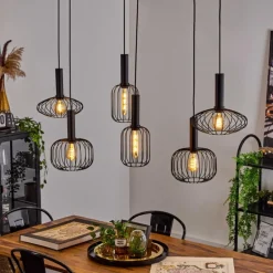 Suspension Turkhauta Noir, 6 lumières