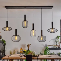 Suspension Turkhauta Noir, 6 lumières