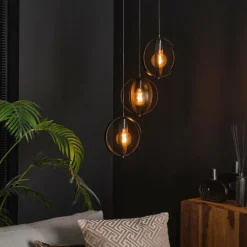 Suspension Turn Anthracite, 3 lumières