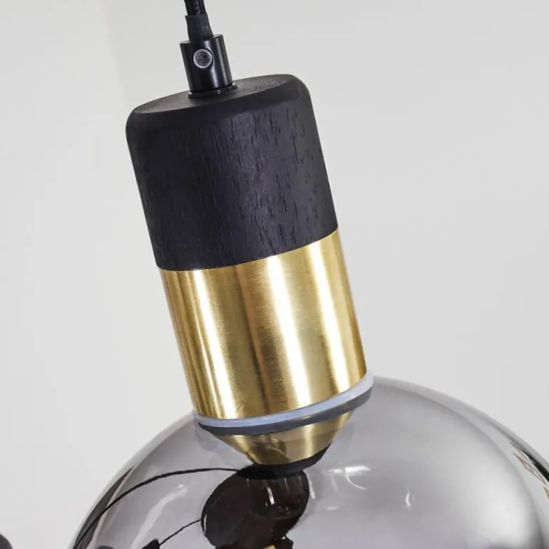 Suspension Tuvalu Laiton, Noir, 5 lumières