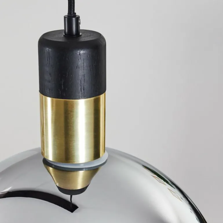 Suspension Tuvalu Laiton, Noir, 3 lumières