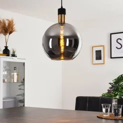 Suspension Tuvalu Noir, 1 lumière