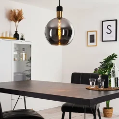 Suspension Tuvalu Noir, 1 lumière