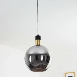 Suspension Tuvalu Noir, 1 lumière