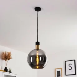 Suspension Tuvalu Noir, 1 lumière