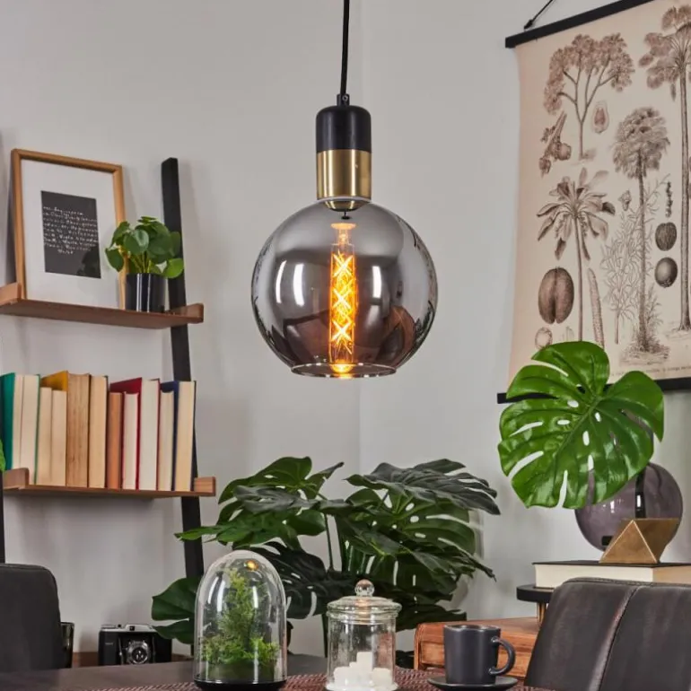 Suspension Tuvalu Noir, 1 lumière