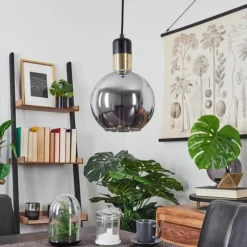 Suspension Tuvalu Noir, 1 lumière