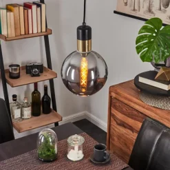 Suspension Tuvalu Noir, 1 lumière