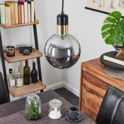 Suspension Tuvalu Noir, 1 lumière