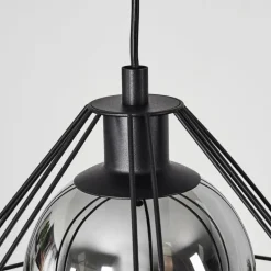 Suspension Uarau Noir, 3 lumières