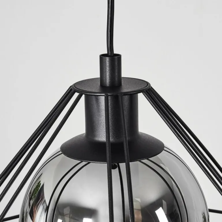 Suspension Uarau Noir, 3 lumières