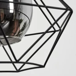 Suspension Uarau Noir, 3 lumières