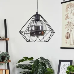 Suspension Uarau Noir, 1 lumière