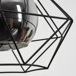 Suspension Uarau Noir, 1 lumière