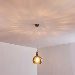 Suspension Uddebo Nickel mat, 1 lumière