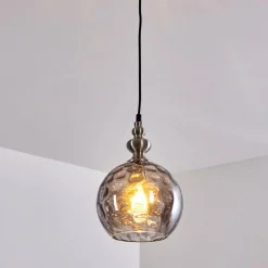 Suspension Uddebo Nickel mat, 1 lumière