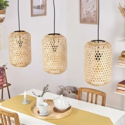 Suspension Uguay Noir, 3 lumières