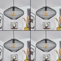 Suspension Unafo Noir, 1 lumière