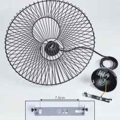 Suspension Unafo Noir, 1 lumière