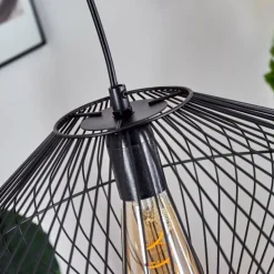 Suspension Unafo Noir, 1 lumière