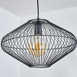 Suspension Unafo Noir, 1 lumière