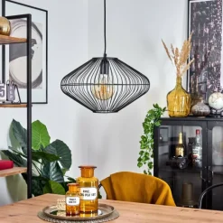 Suspension Unafo Noir, 1 lumière