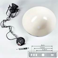 Suspension Vassen Noir, 1 lumière