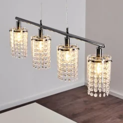 Suspension Vastervik Chrome, 4 lumières