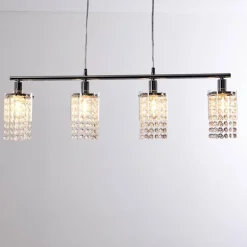 Suspension Vastervik Chrome, 4 lumières